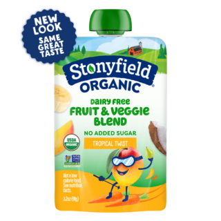 Stonyfield Organic Dairy Free Smoothie Pouch, Tropical Twist, 3.2 oz.