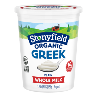 Stonyfield Organic Greek Whole Milk Yogurt, Plain, 30 oz.; Multi-Serving Yogurt