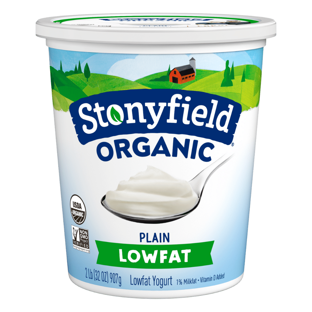 Stonyfield Organic Lowfat Yogurt, Plain, 32 oz. Cup; Multi Serve -  Stonyfield