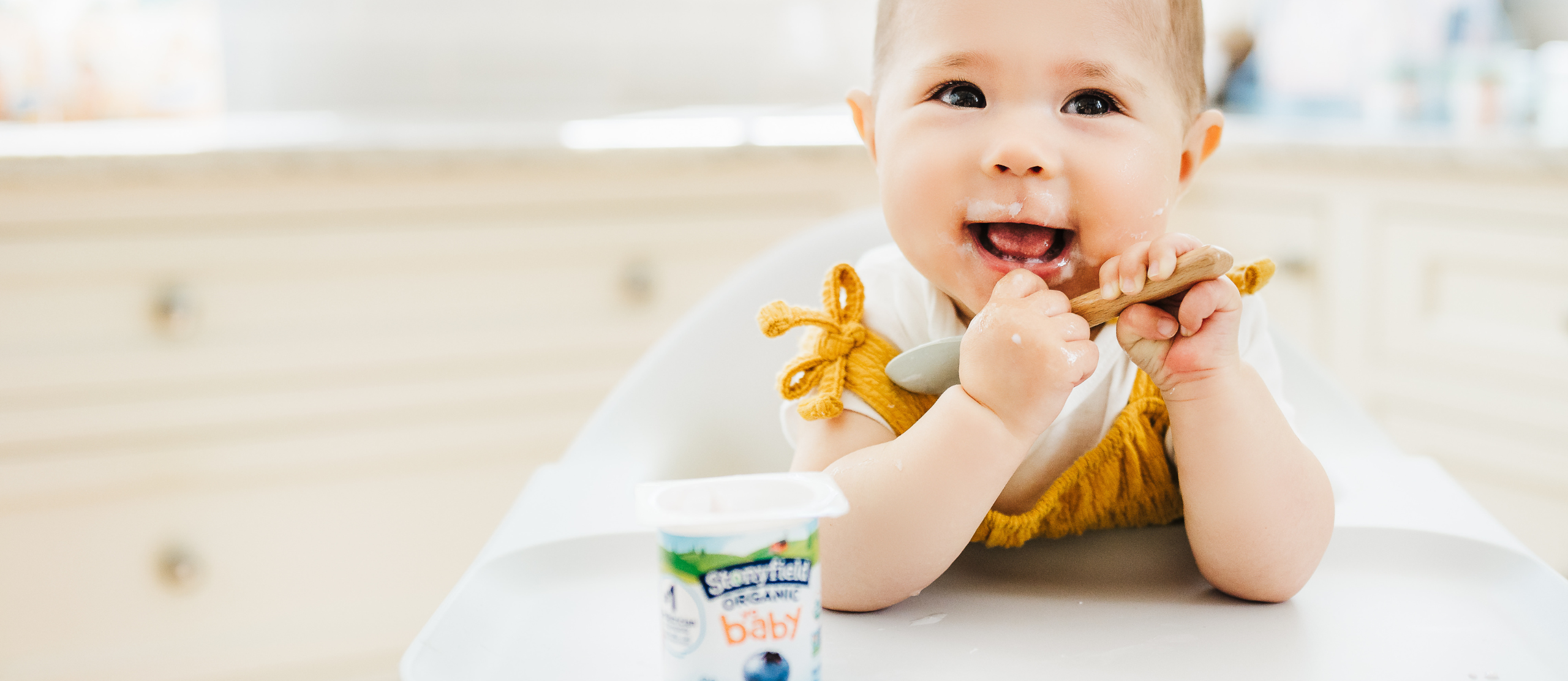 YoBaby yogurt, made perfect for tiny tummies.